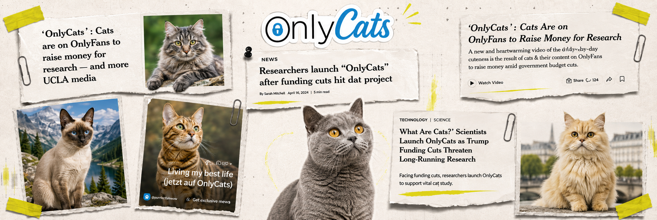 OnlyCats collage banner